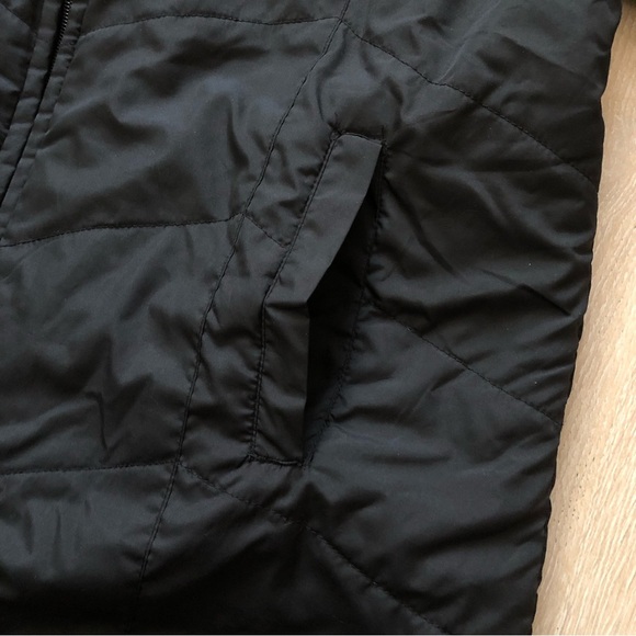 Denver Hayes Running Puffer Jacket with Ribbed Sleeves in Black Size L - Picture 4 of 12